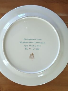 Limited Edition Wyndham Hotel White Dinner Plate